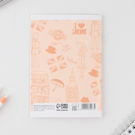 Notebook for recording foreign words “cat-scientist”, A6 format, 20 sheets, soft cover.-4