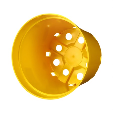 Pot for seedlings, 5 l, d = 22 cm, h = 18 cm, yellow, greengo-6