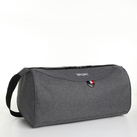 Sports bag with lightning, external pocket, long belt, gray color-1