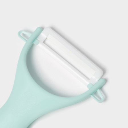 A set of kitchen utensils "Claud", 6 objects: 5 knives, vegetable cleaning of ceramics, turquoise color-3