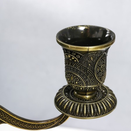 Summary Metal for 5 candles "Raja" Bronze 22.5x23x23 cm-3