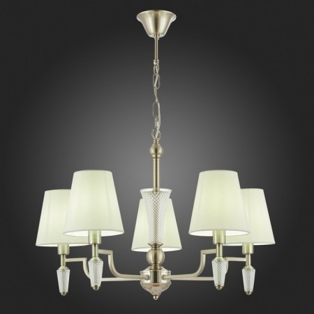 Suspended EVOLUCE lamp. Sle105503-05. Reimo. 5x40 watts, E14, 66x66x41 cm, Nickel color-2