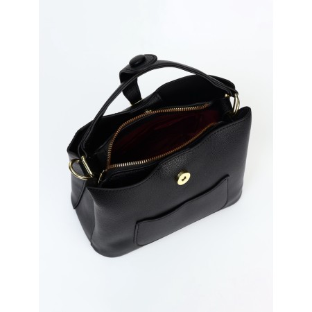Bag Female Tout with zipper, black color-7