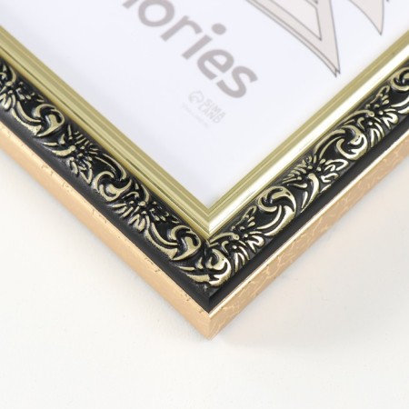 Photo frame Plastic "Vintage" 15x21 cm, black with gold-2