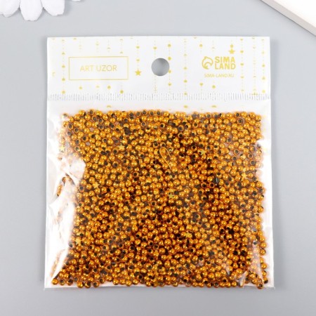Beads for creativity plastic "Gold" set of 20 g 0.3x0.3 cm-2