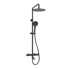 The shower system wasserkraft a288.258.078.bm Thermo, tropical shower, thermostat, black