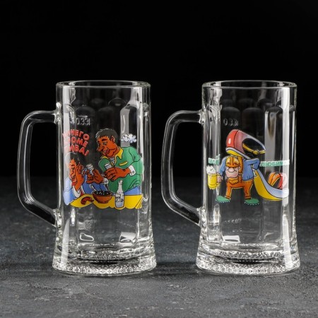 Beer mug "FREASE", 330 ml, MIX drawing-2