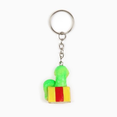 New Year keychain for keys, voluminous "New Year: Snake in Gift" 2.7 x 8.5 cm-6