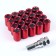 Wheel nuts JN-302, 12x1.25, 32 mm, cone, set 20 pcs + key, red
