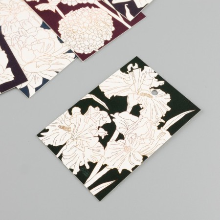 Cardboard "Golden Flowers" set 10 pcs (5 species) 4x6 cm-2