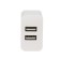 Network charger BYZ B35, 2 USB, 2.1 A, Microusb 1 m, white cable