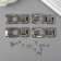 Castle Metal for casket chrome + nails. set 4x2.7 cm