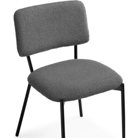 Stool on a metal frame Reparo Metal/Builder fabric, black/gray 48x55x77 cm-5