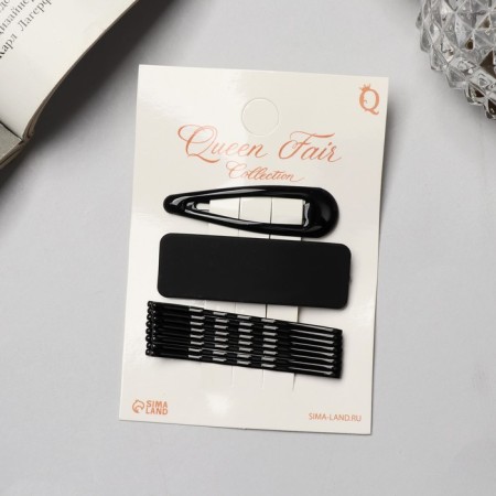 Invisibility for hair "Steisi" (set of 10 pcs) Solid geometry, 5 cm, black