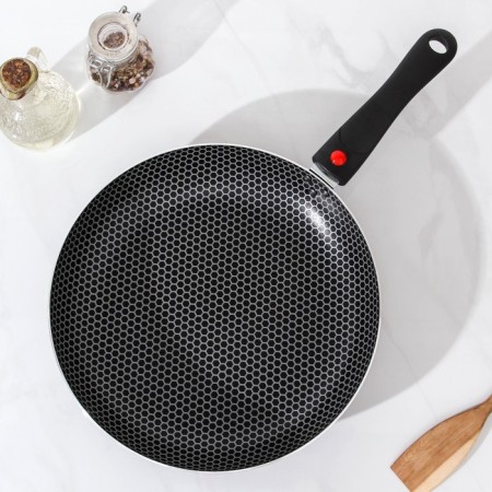 Forever pan, d = 28 cm, removable handle, anti-stick coating, dark gray color-1
