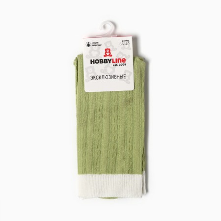 Women's socks, color green size 36-40-2