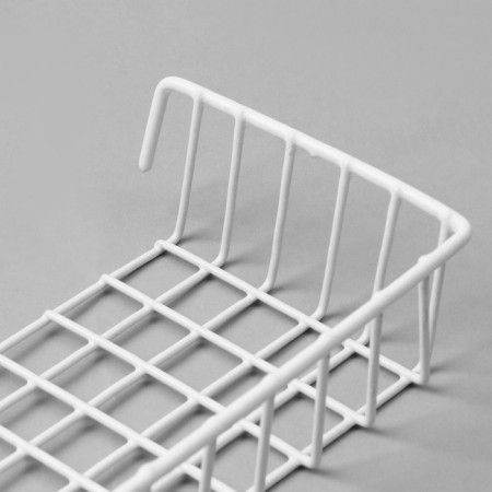 Basket on a grid, 23 × 11.5 × 5 cm, white color-2