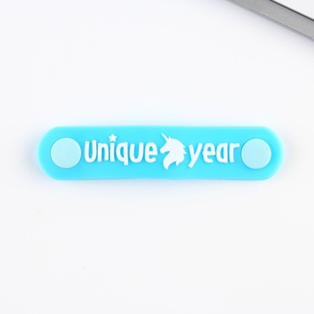 Set of wire holder+Micro USB cable "Happy New Year", 1a, 1m-3