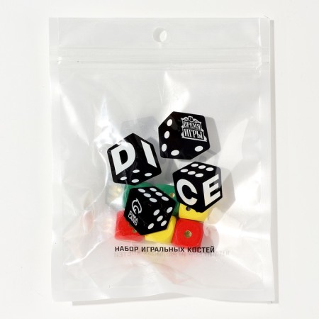 Playing bones "Game time", 1.6 × 1.6 cm, set 6 pcs-1