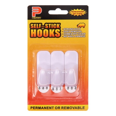 Hooks self -adhesive, round, with a system of universal removal, set, 2.2 x 6 cm, 3 pcs.-2
