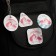 A set of reflectors "Princess", bracelet, keychain, stickers 3 pcs.