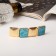 Hair hair clip "Irma" 8 cm, golden blue