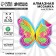 Diamond mosaic-sticker on a sticker for children "Butterfly", 10 x 10 cm