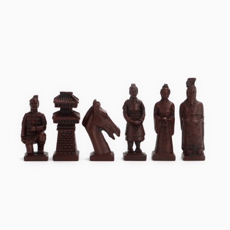 Chess desktop souvenir "terracotta army" 43x43 cm, King H-9.5 cm, pawn H-7.5 cm-11