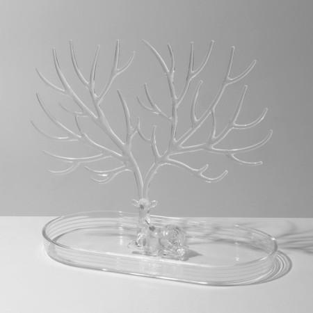 Stand for jewelry "Deer", 25 × 15 × 22 cm, rectangular base, transparent-2