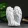 Figure "Angel Girl sitting" Big, white 28x45x37cm