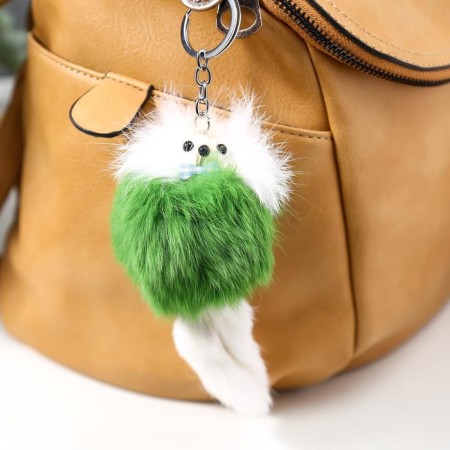 Fluffy on a ring 6.5 x 6.5 x 14 cm, Mix color-3