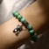 Bracelet with suspension mix ball No. 8 "Old turquoise"