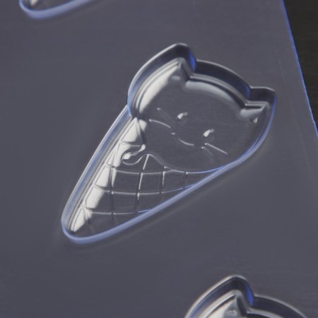 Form for chocolate and sweets "kittens in the mug", the color is transparent-3