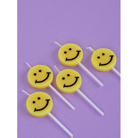 Candles for the Smile cake, 5 pcs, yellow-1