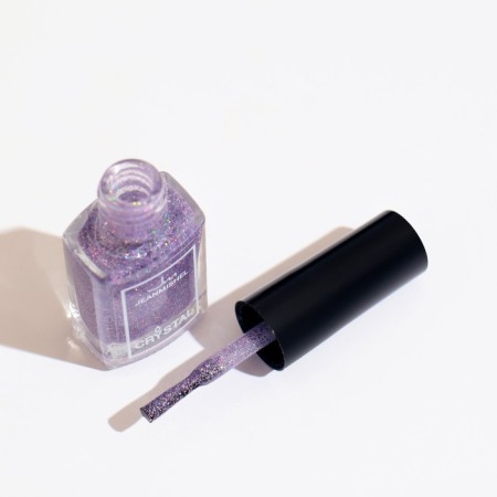 Lilac polish with sparkles, holographic, tone 709, 6 ml-3