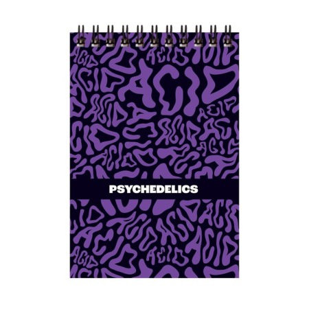 Notepad A6, 40 sheets in a cage on the crest Illusion, cover Cover Cardboard, OFSET block 60 g/m2, mix-4