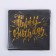 Paper Napkins Happy Birthday, 25x25cm, 20 pcs., Golden embossing, on a black background