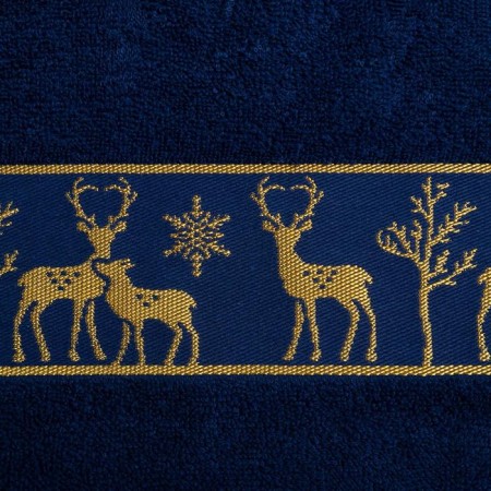 Terry towel "New Year: Deer" 50x90 cm, 100% cotton, 360g/m2-2