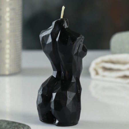 Figure candle "Female Crystal" Black, 10cm-3