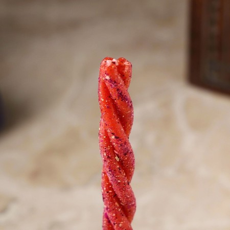Candle-scruising "Partner Attractions" with rose, dill and patchouli seeds, 16x1.2 cm, red-2