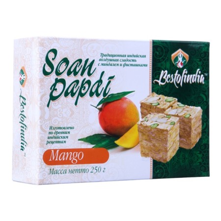 Индийская сладость "Соан папди", со вкусом манго, 250 г-1