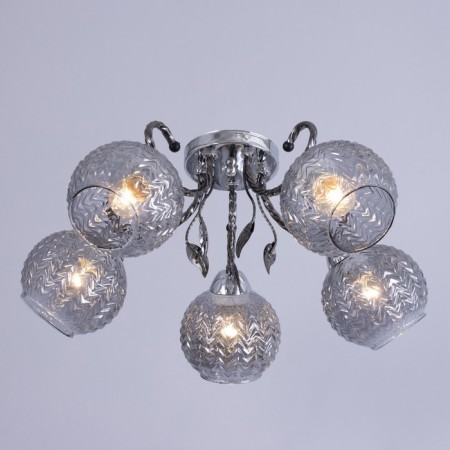 Teresa chandelier 5x40W E27 chrome, black chrome 55x55x21cm-1