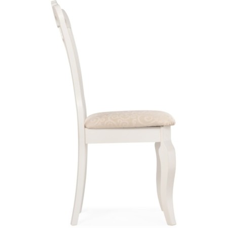 Wooden Lomar chair array of gveei, white/beige 46x58x98 cm-2