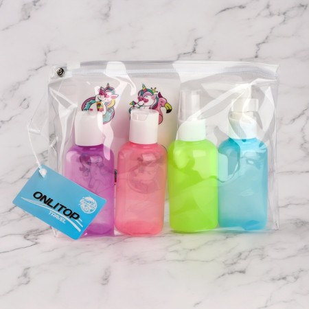 Storage set with stickers, in a case, 4 items, 75 ml, multi -colored-6