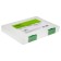 A4 documents container, Istanm with green latches, transparent