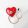 Brooch "Stethoscope" with a heart, color in gold