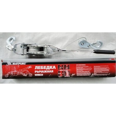 Lever winches MATRIX 52225, thrust - 4 t, rise - 1.6 t, double ratchet wheel-2