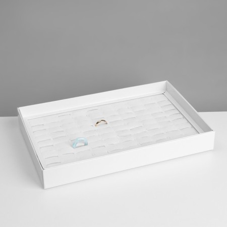 Stand for jewelry "Casket" 100 seats, 29 × 19 × 4 cm, white color-3