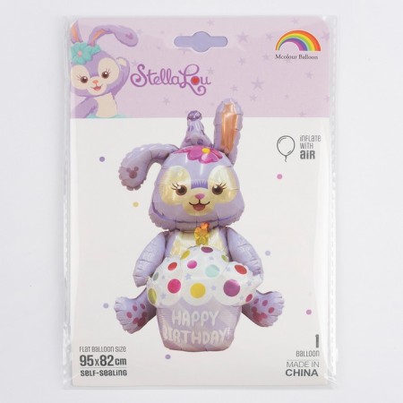 Foil ball 24 "Bunny with a cupcake", lilac, under the air-2