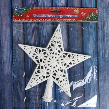 Tips "Star" flickering pattern, 18x20 cm, white-1